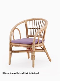 Jimmy Rattan Kids Chair In Natural