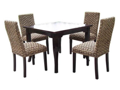 Monica Seagrass Woven Dining Set